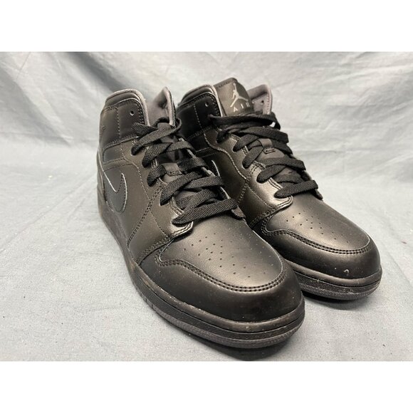 Nike Boys Jordan 1 Retro Mid (GS) Black Dark Grey Outsole Size 6.5 NEW NO BOX! - Picture 10 of 11